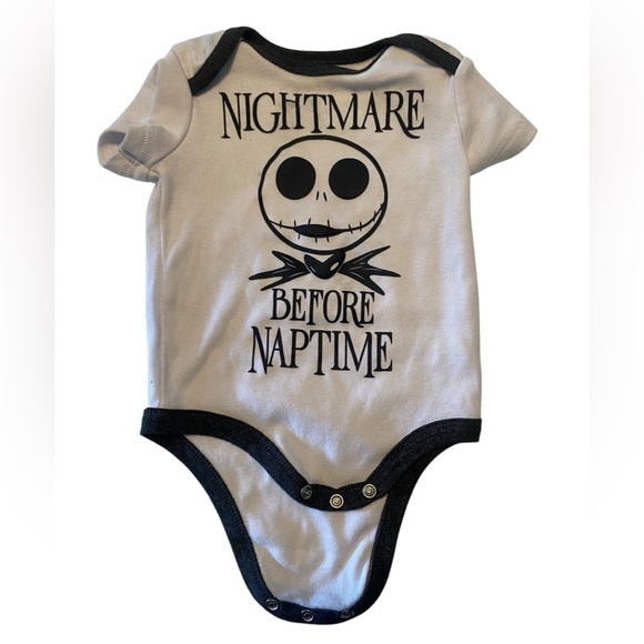 Disney Other - Nightmare Before Nap Time Onesie 3-6 Months Nightmare Before Christmas Disney